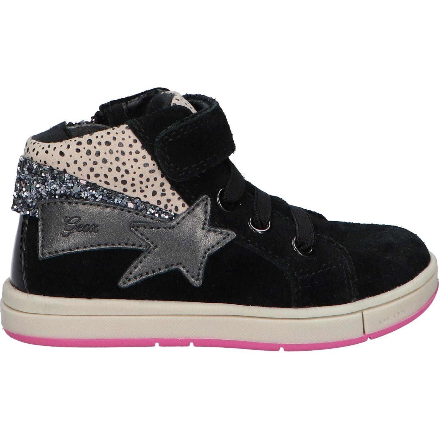 Geox girl's sneakers b164ac 022nf b trottola girl c0922 black-fuchsia