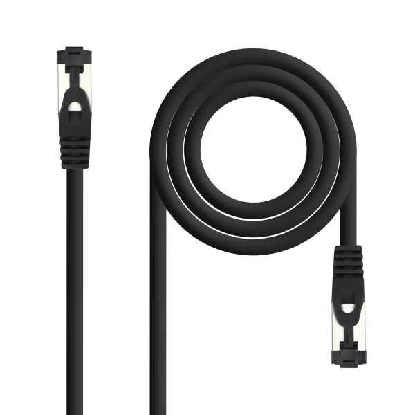 Nanocable cable red latiguillo cat.8.1 2ghz lszh sstp awg26 - longitud 3m - color negro