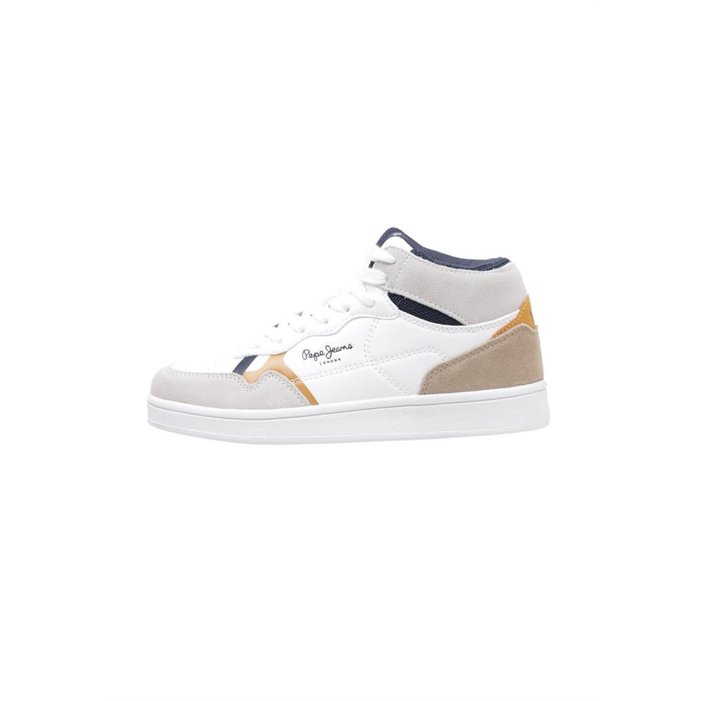 Pepe Jeans PLAYER BRITBOOT B Zapatilla Deportiva Alta niño  Blanco