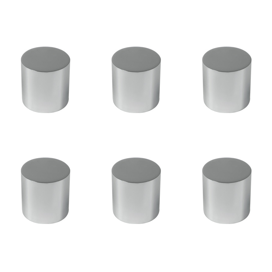 6 Un. TIRADOR Pomo Mueble Cocina y baño ALUMINIO ANODIZADO mate Puerta Armario diam 16x20mm