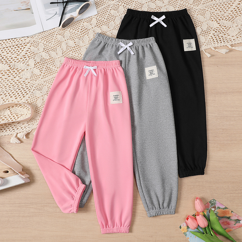 TK Shorts Para Niños Y Niñas De Color Sólido Con Cordón Cintura Elástica Pantalones Casuales De Verano Talla Regular