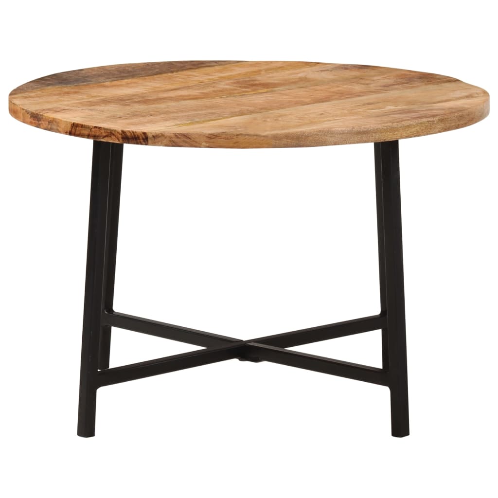 Vidaxl Mesa de Centro Hierro y Madera Maciza 54x54x35cm - 45x45x40cm - 35x35x45cm - Mesita de Salón o Comedor - Mesa de Café Meuble Salón