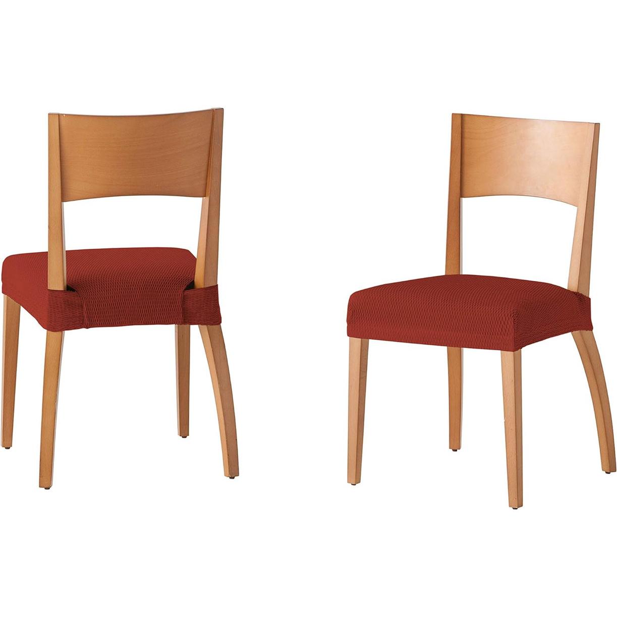HIPERMANTA. Funda de silla JACQUARD ELÁSTICA modelo TUNEZ (CONTIENE 2 UNIDADES). Poliéster 100%. Lavables y fáciles de colocar.