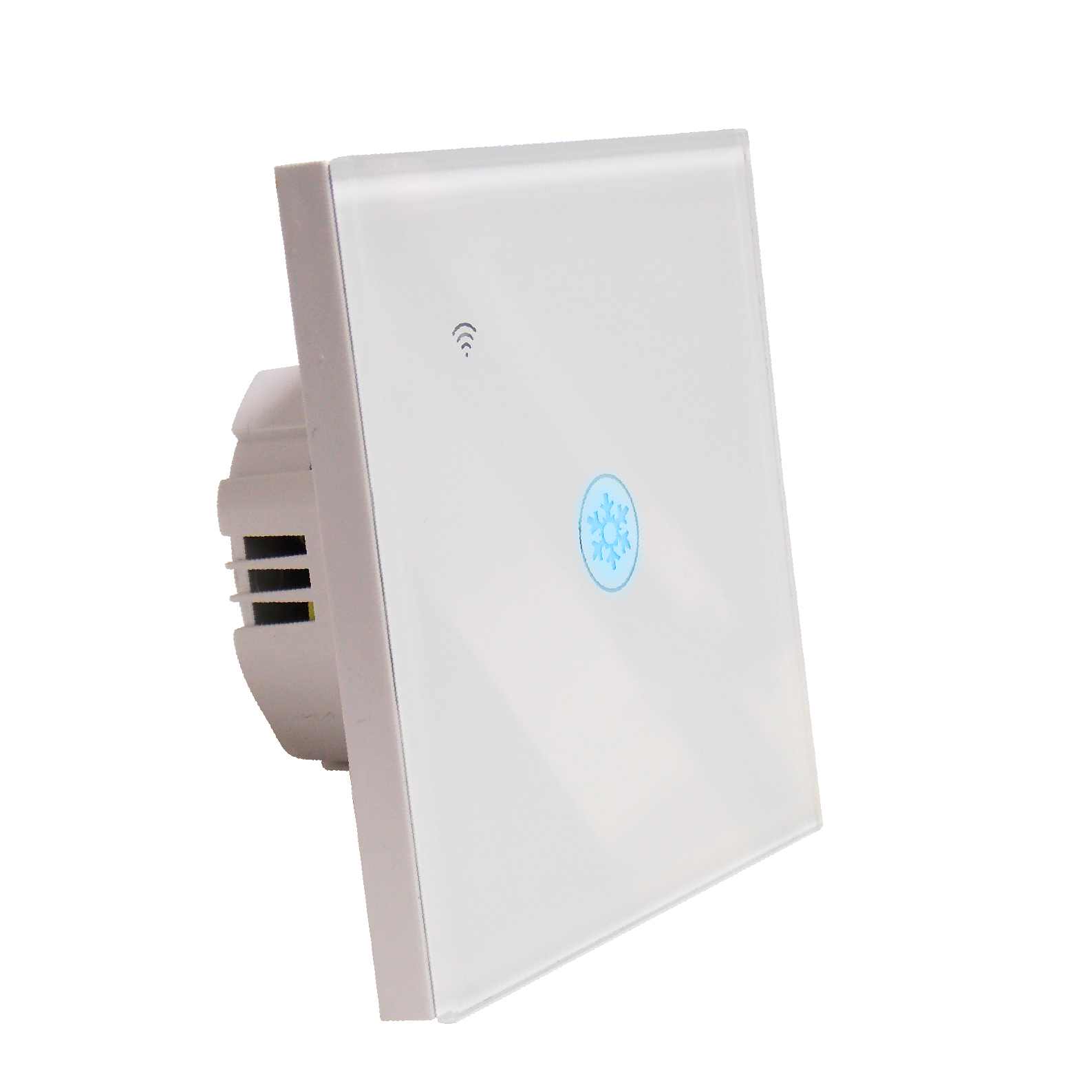 LED ATOMANT Interruptor Inteligente WiFi de Cristal para Aire Acondicionado. Control con la app Smart Life/Tuya, compatible con Alexa y Google Home. Fácil instalación, diseño elegante, táctil, ideal para hogares.