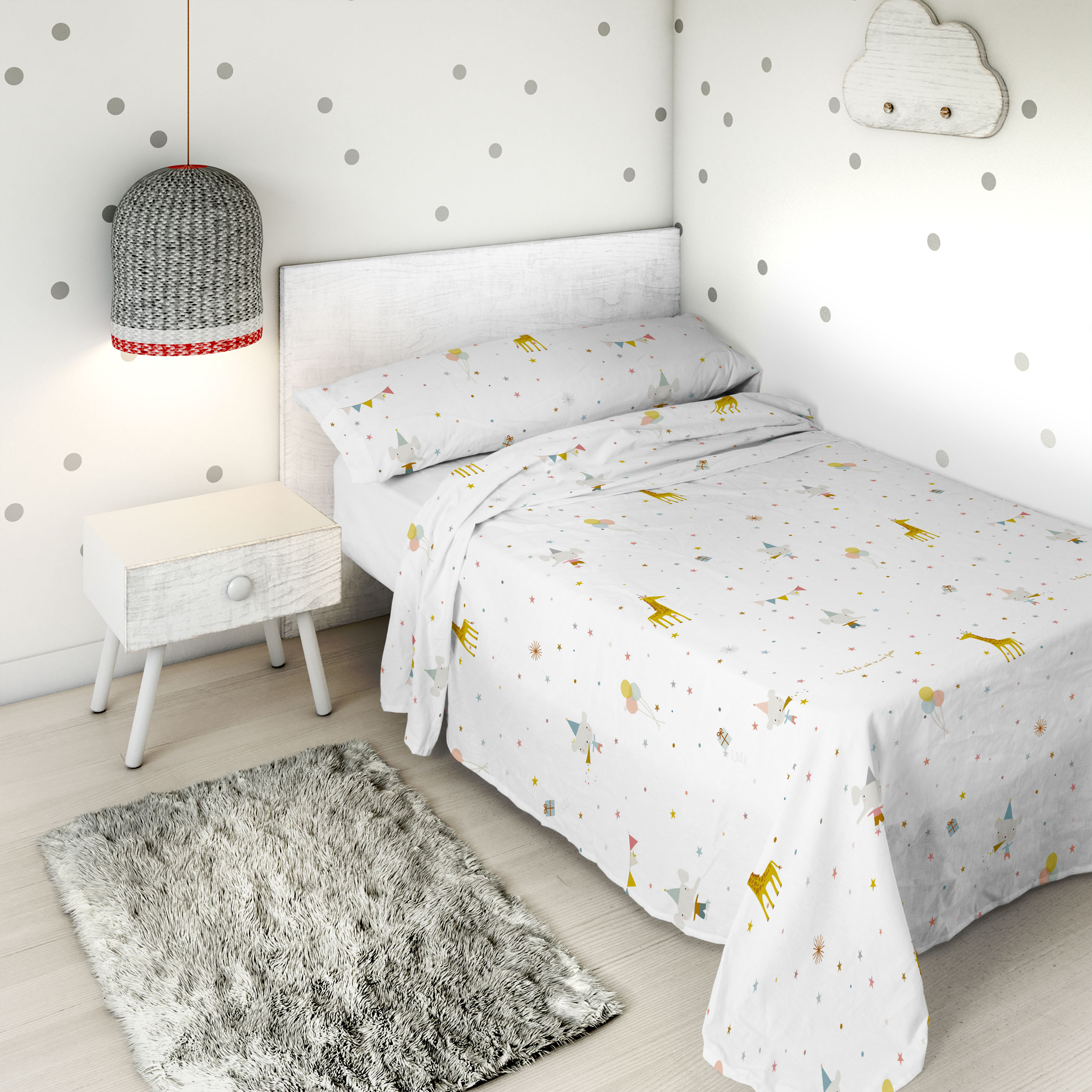 HACIENDO EL INDIO - Juego de Sábanas Infantil Estampado 2 Piezas 100% Algodón Extrasuave - Set de 2 Piezas Incluye Encimera y 1 Funda de Almohada - Cama 90/105 cm - Fabricado en España