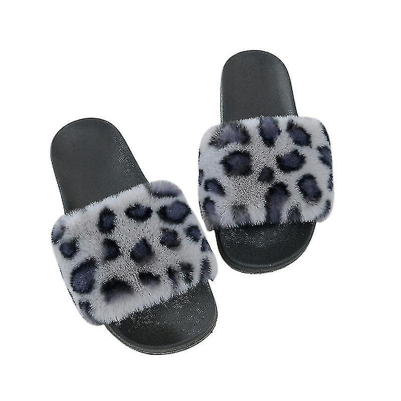 TK Zapatillas Fuzzy Diapositivas de las Mujeres Punta Abierta en Piel Sintética - Casa y Exterior