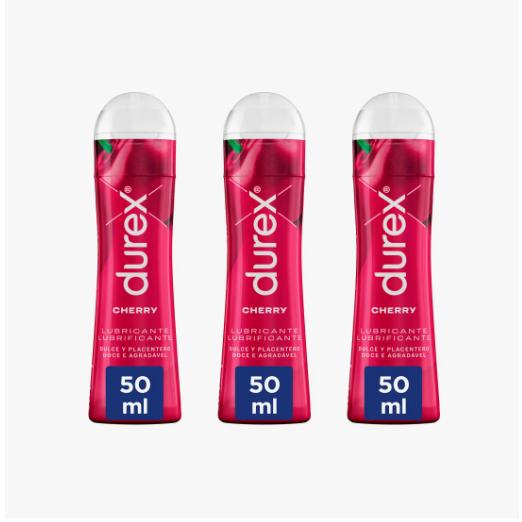Durex - Lubricantes Lote x3 50ml, para sexo seguro. Descubre el tuyo y disfruta. Original, Calor, Frescor. Fresa y Perfect Connection