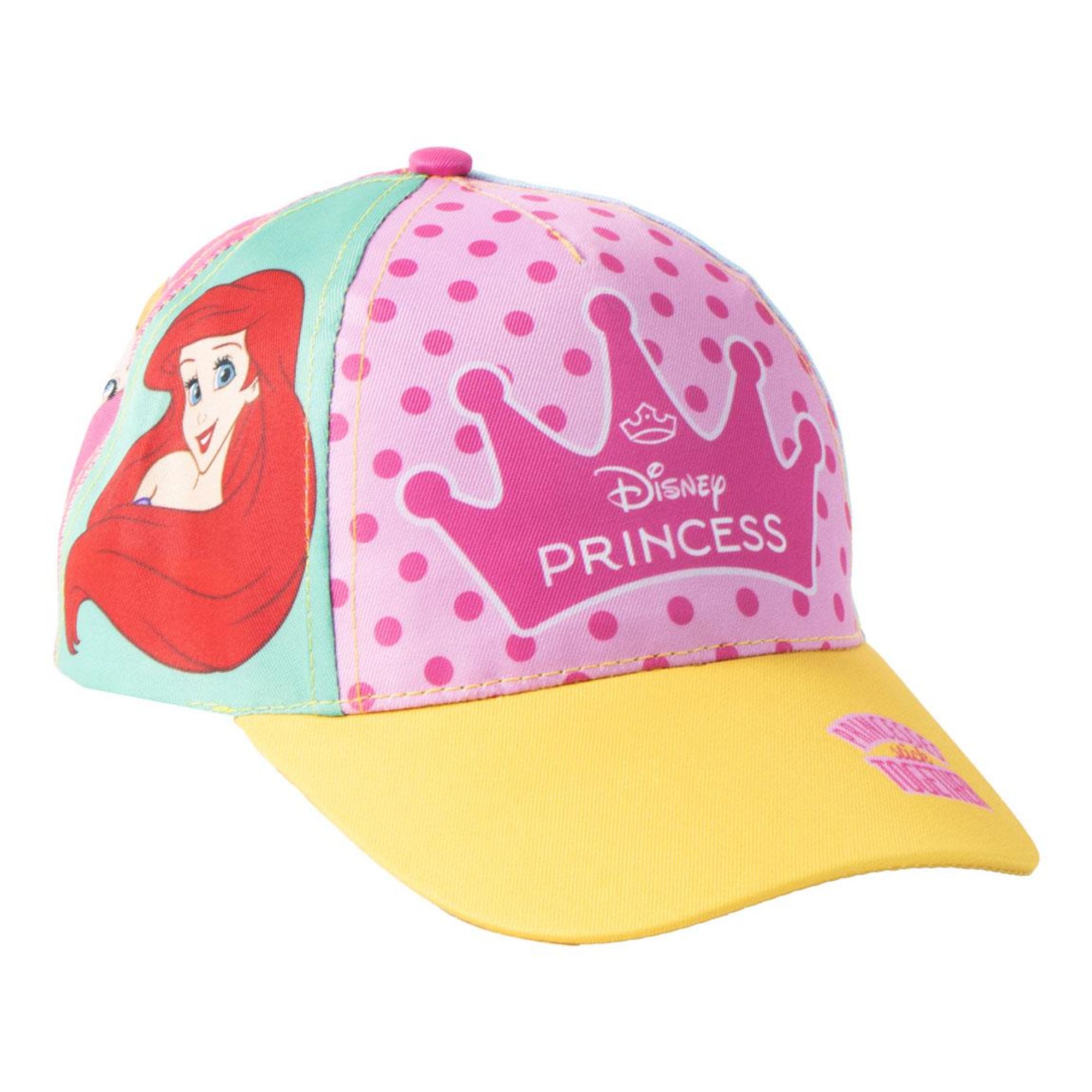 Gorras Infantiles, Sets de Gorra con Gafas de Sol y Gorras Visera Curva de Disney Princess, Verano Niño Niña con Protección 100% UV, Velcro Ajustable, Algodón y Poliéster Transpirable