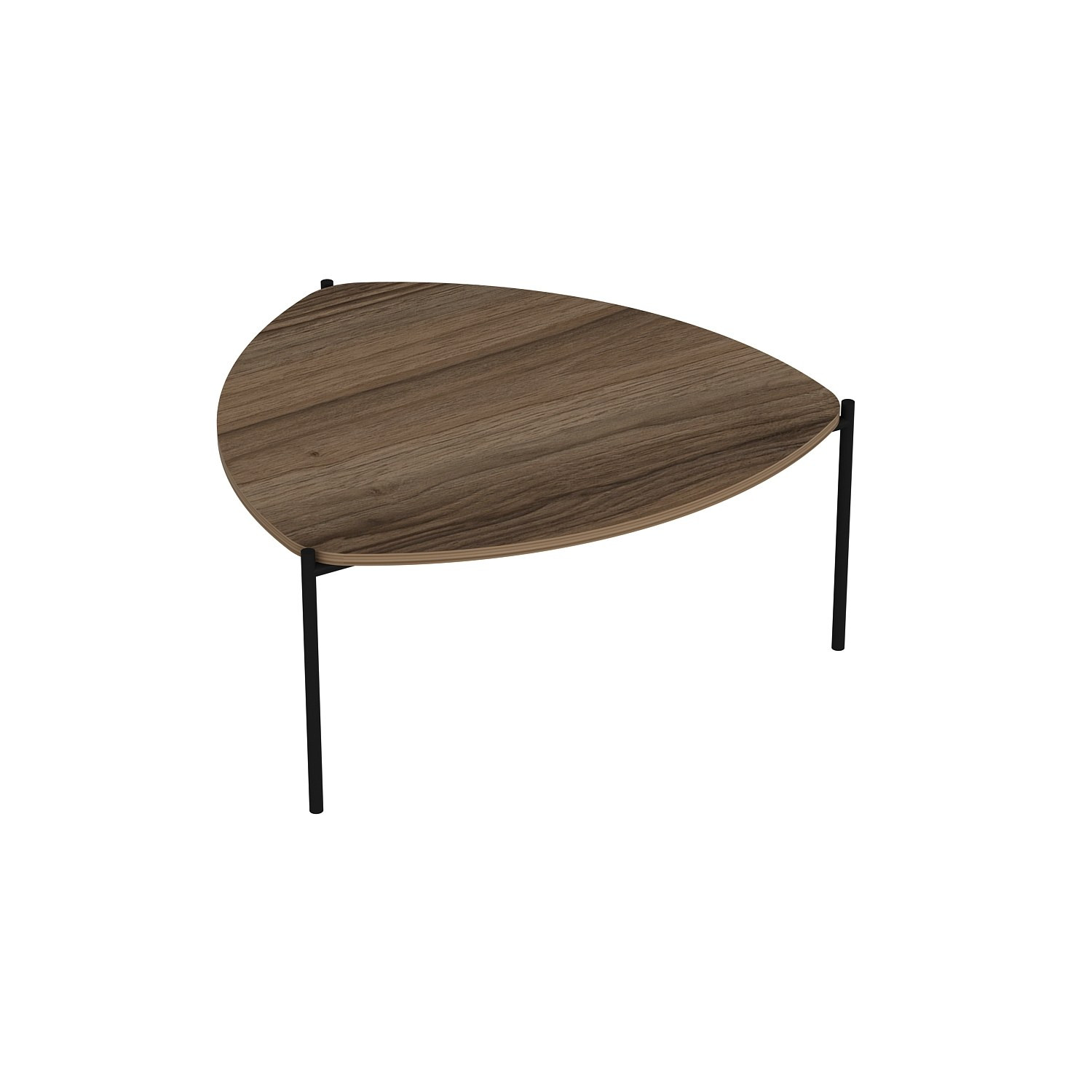 Habitat y Jardin - Mesa baja de madera "Lenny" - 90 x 89 x 40 cm - Nogal