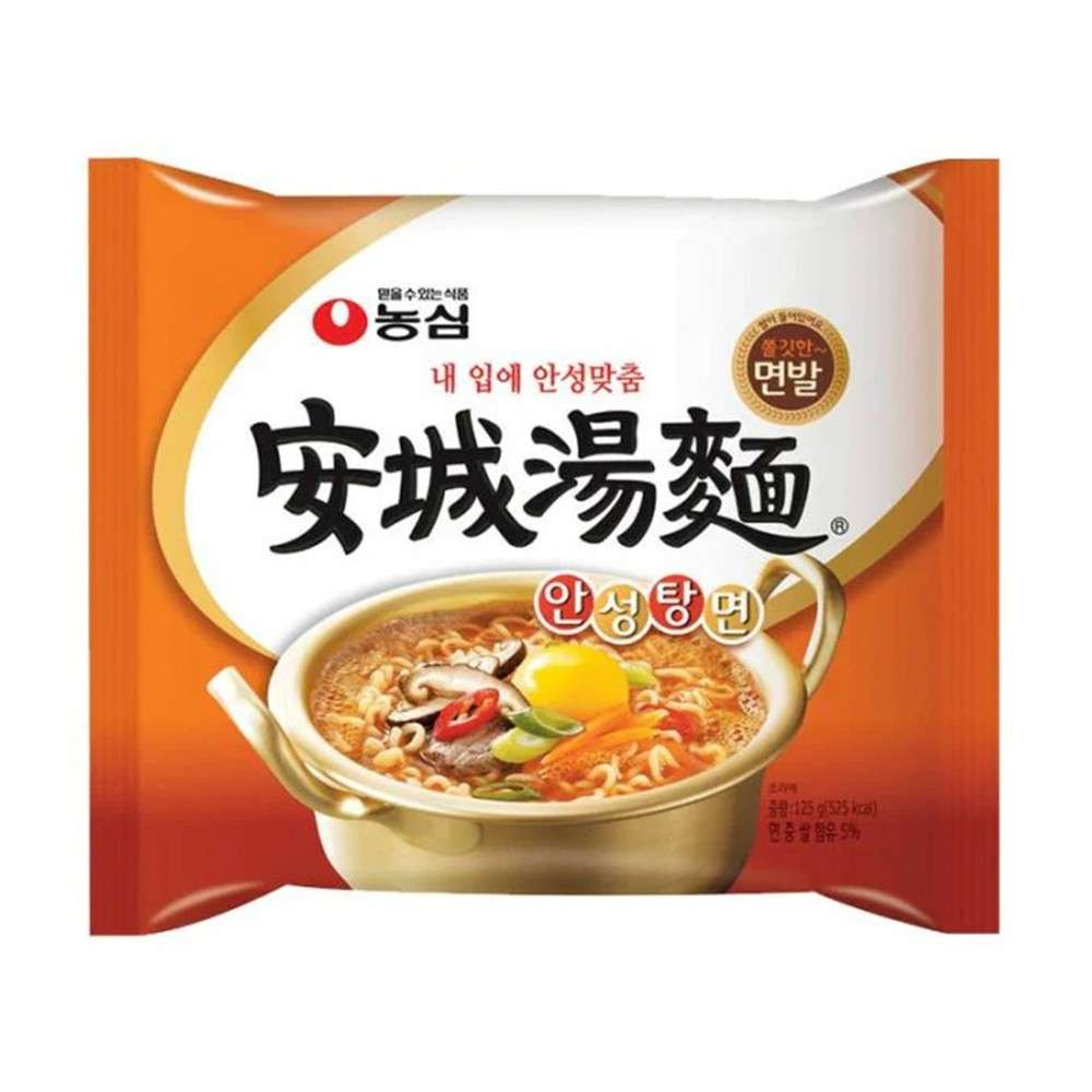 Nongshim Fideos Instantáneos Coreanos 120g (Pack de 5) – Ramen Picante y Delicioso | Sopa Rica y Profunda, Fideos Firmes y Auténtico Sabor Coreano