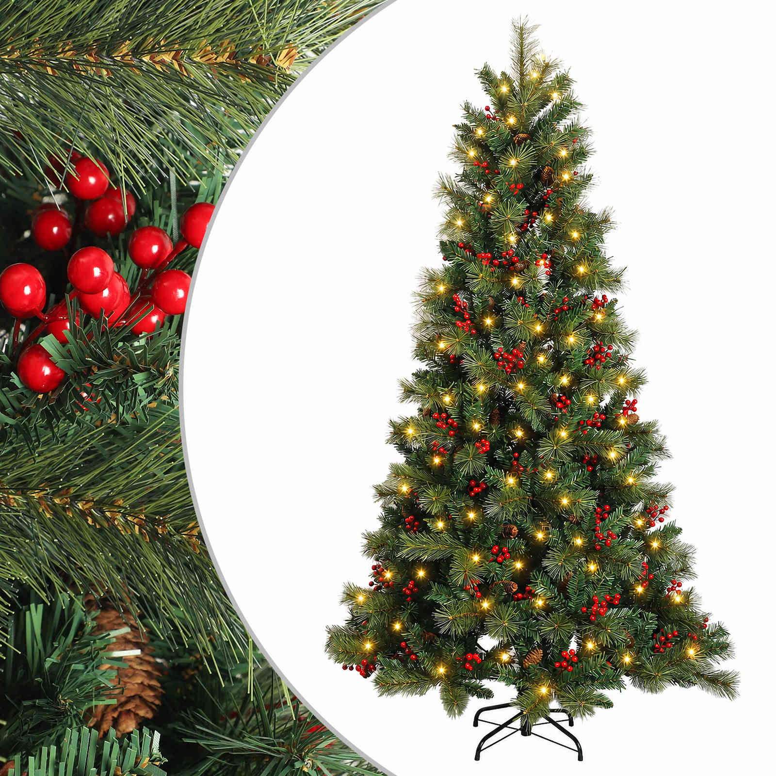 vidaXL Árbol de Navidad artificial con ramas articuladas Multitalla