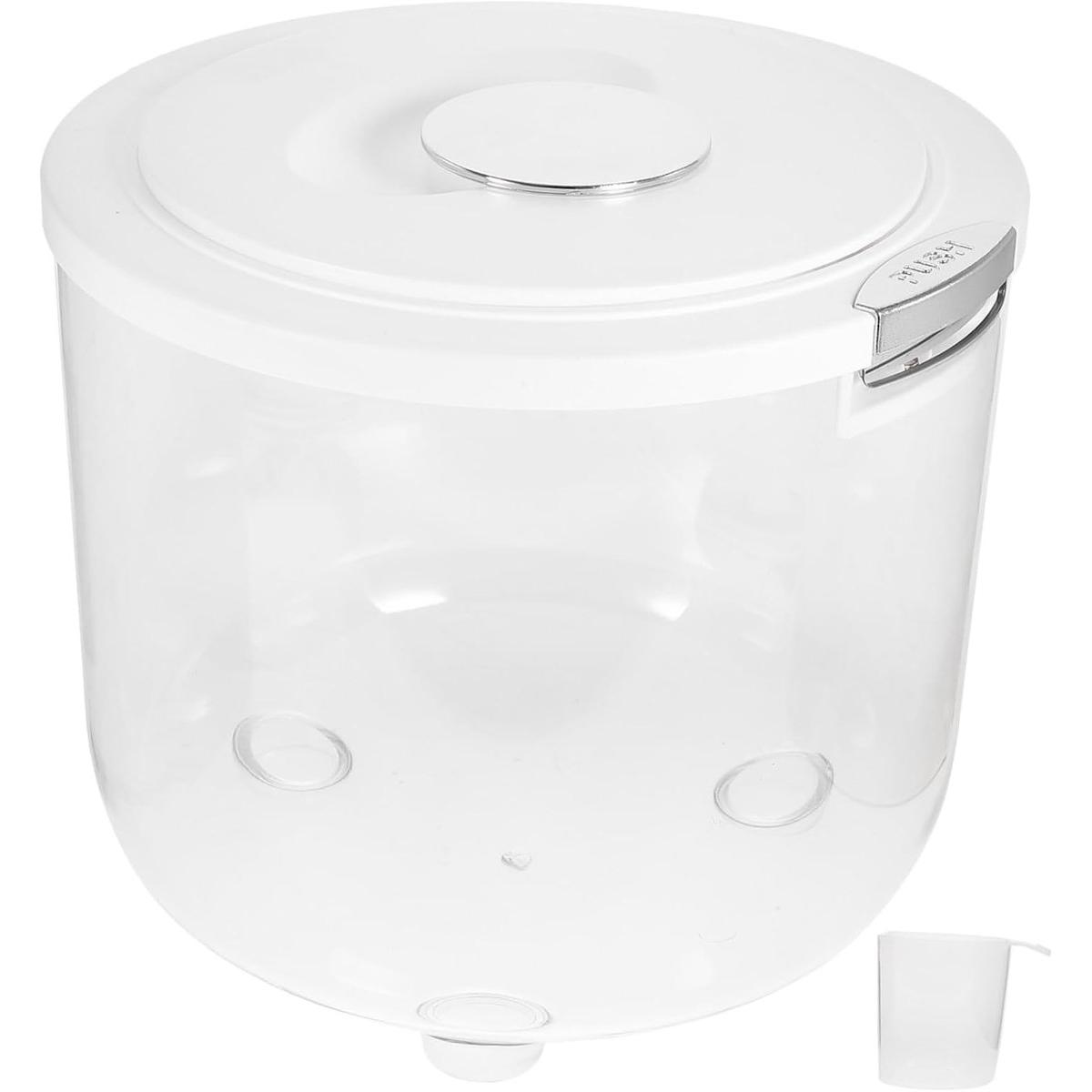 Contenedor hermético para almacenar arroz de 5 kg - Almacenamiento de alimentos con tapa hermética para granos, pasta y organización de armarios de cocina (libre de BPA)