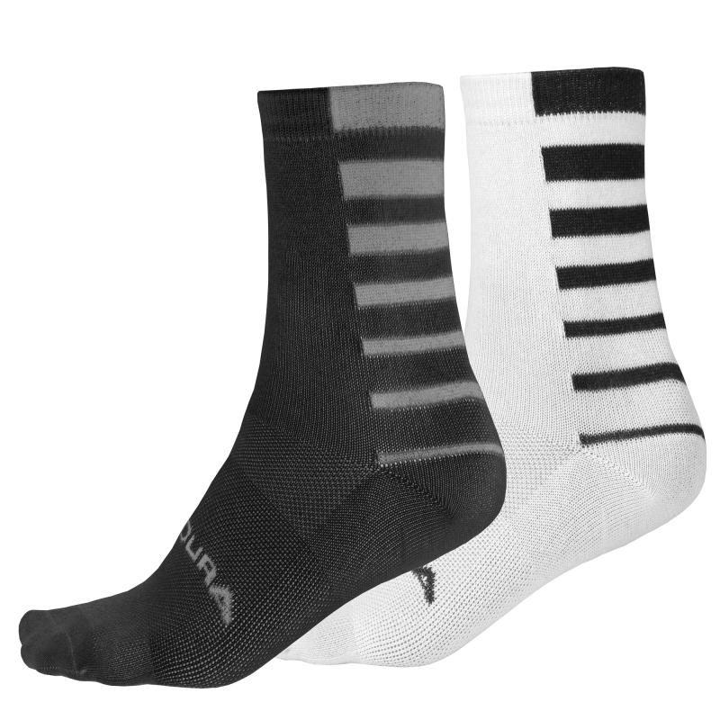 ENDURA | Calcetines Stripe Coolmax®  pack De Dos Unidades  - Tejido fresco, cómodo, de alta absorción y de gran versatilidad  Confeccionado en hilo de rápido secado y alta absorción COOLMAX® Soporte