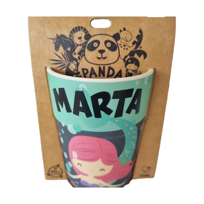 Plushome Vaso de Bambú con Nombres ,Duradero, a prueba de golpes