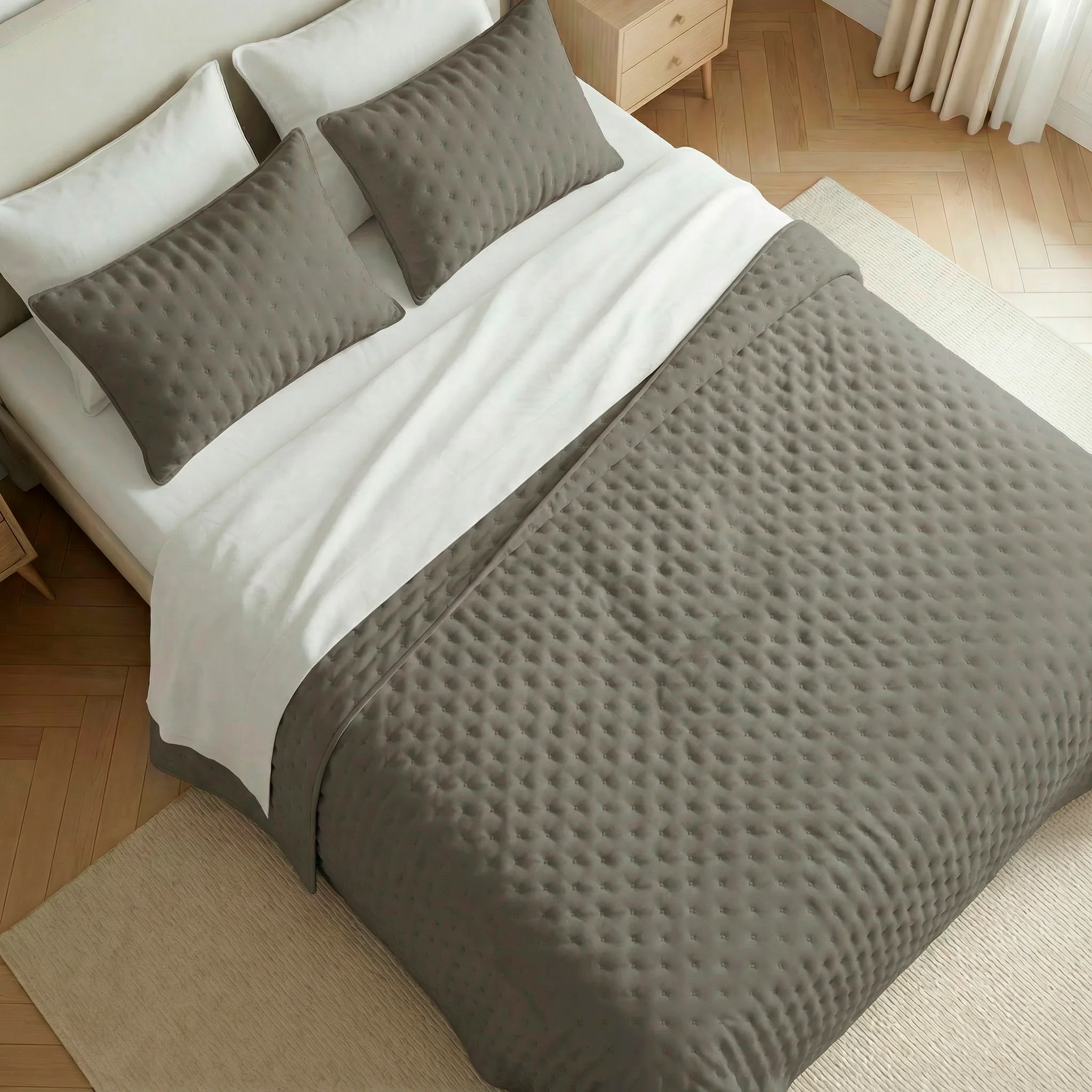 BL Belum - Colcha Boutí - Microfibra Extrasuave - Relleno 100 Gr(Cama 80/90 - 135/140 - 150/160 - 180 - 200) Cubrecama Acolchado estrella - Ideal Primavera Verano - Fabricado en España
