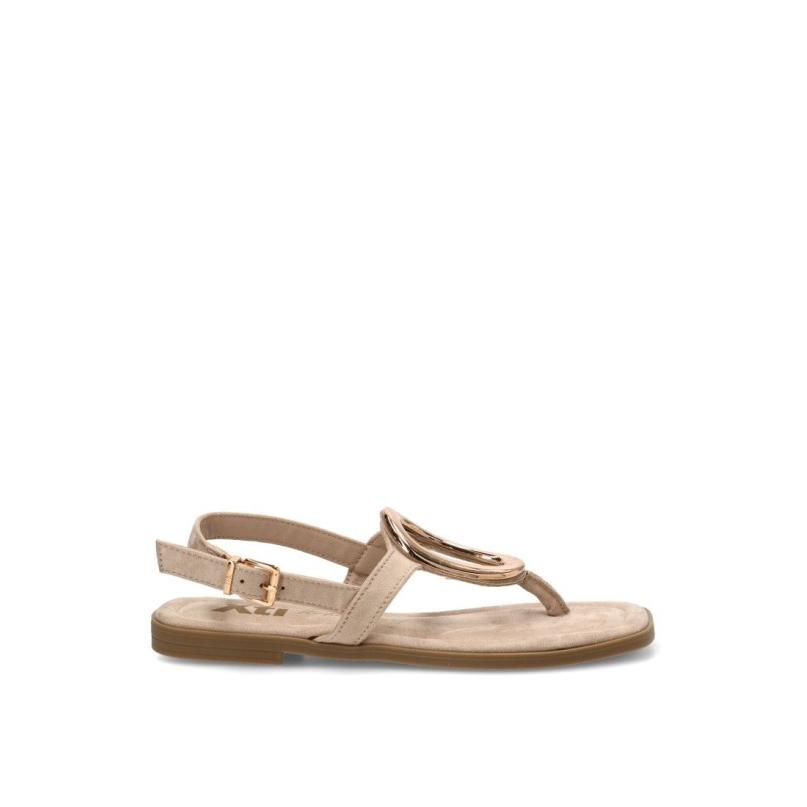 Sandalia Xti - Mujer - Suela Plana - Modelo 145494 - Color Taupe