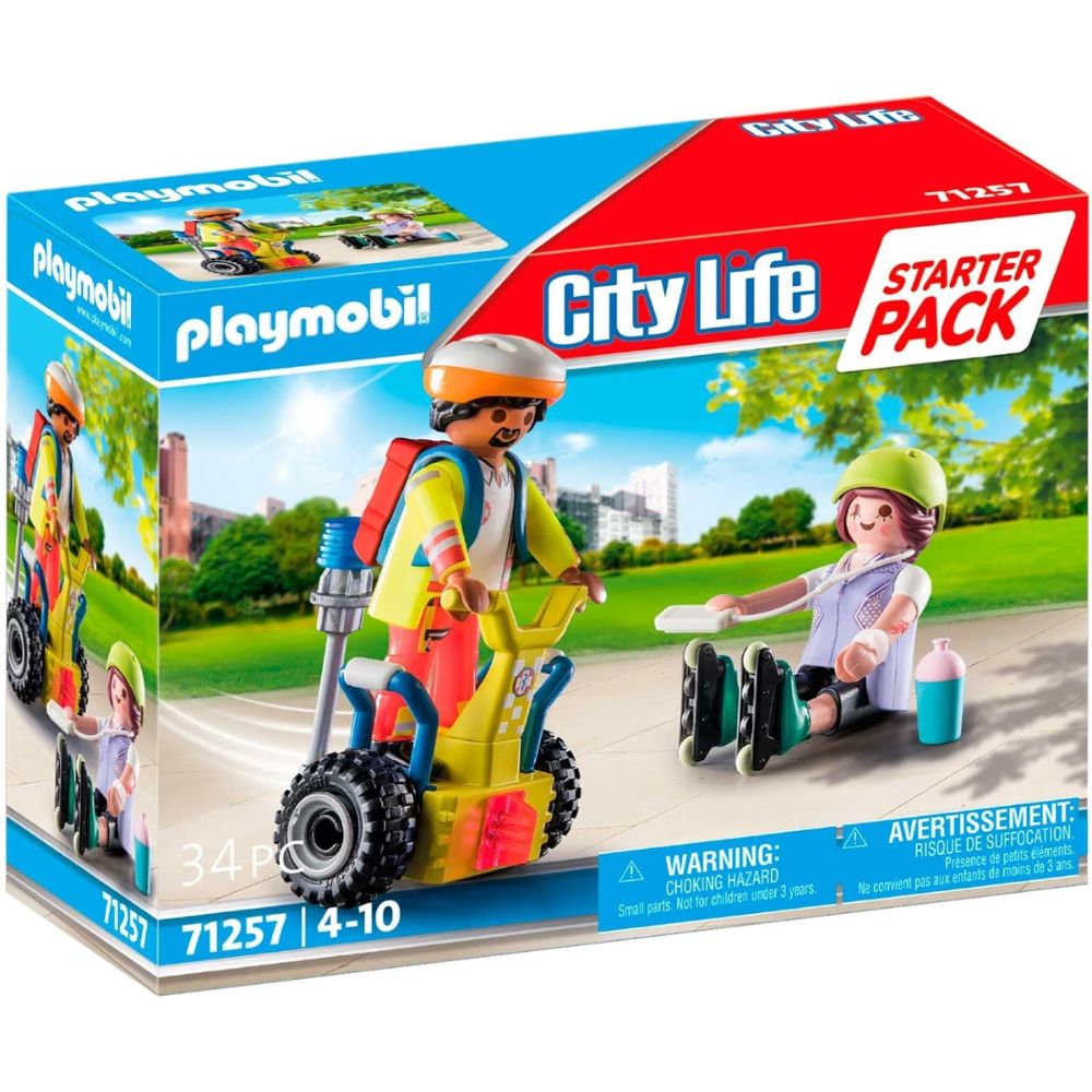 PLAYMOBIL City Life rescate con balance racer (71257) starter pack