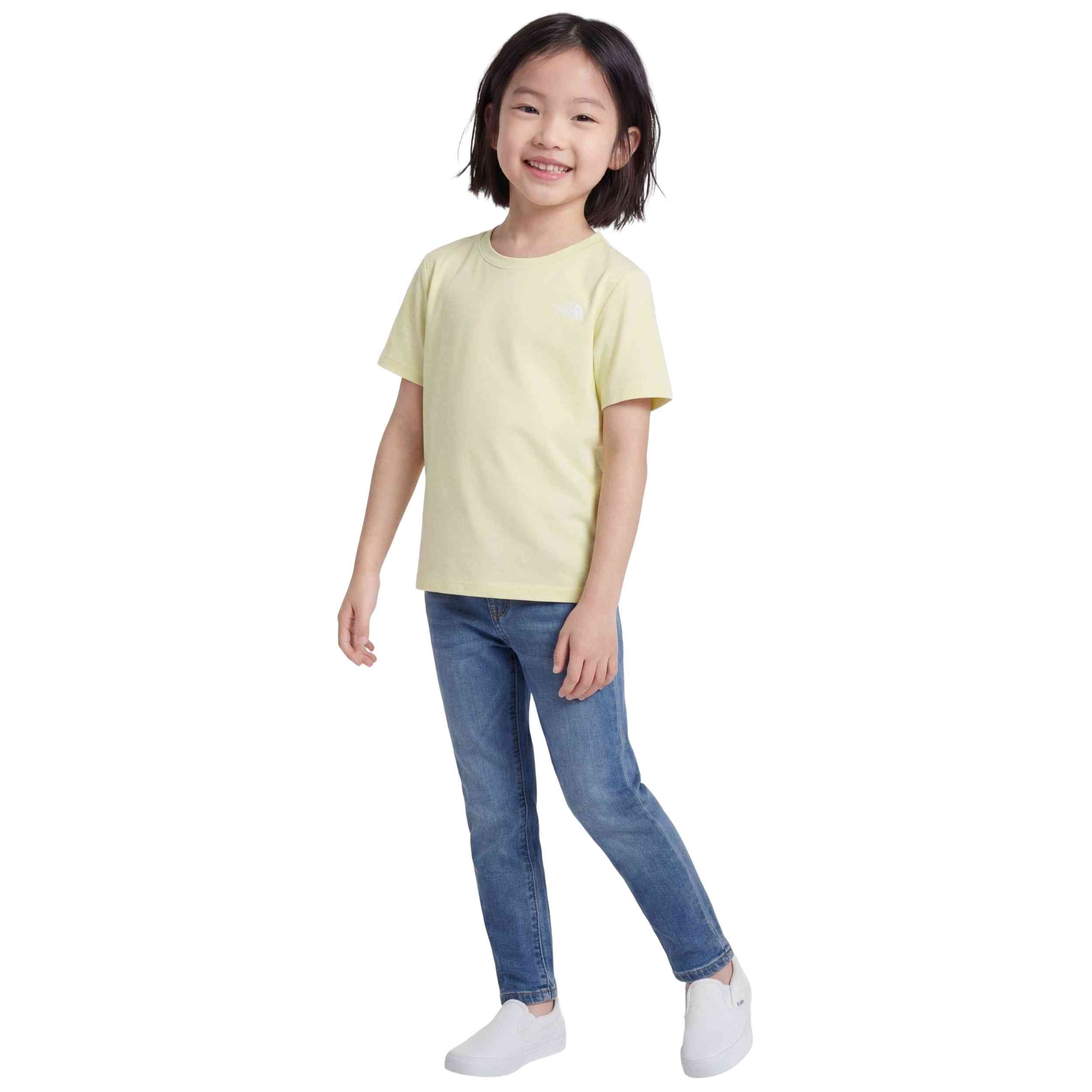 Camiseta De Manga Corta The North Face modelo 077-53317862293843 para Niñas en color Amarillo