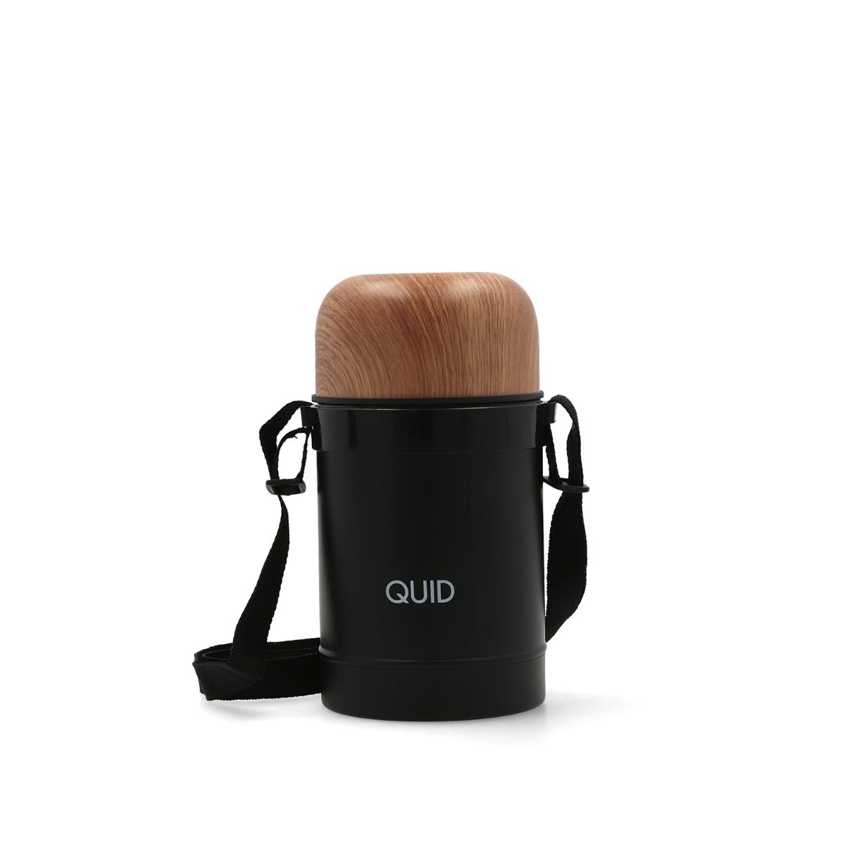 QUID COCCO Termo Solidos 0,75L Negro Mate tapón antifugas Térmico frío calor 12 horas