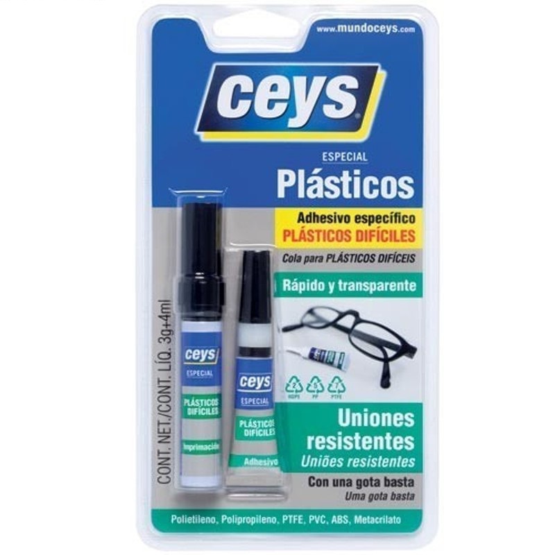 Adhesivo para Plásticos Difíciles Ceys 3 g + 4 ml