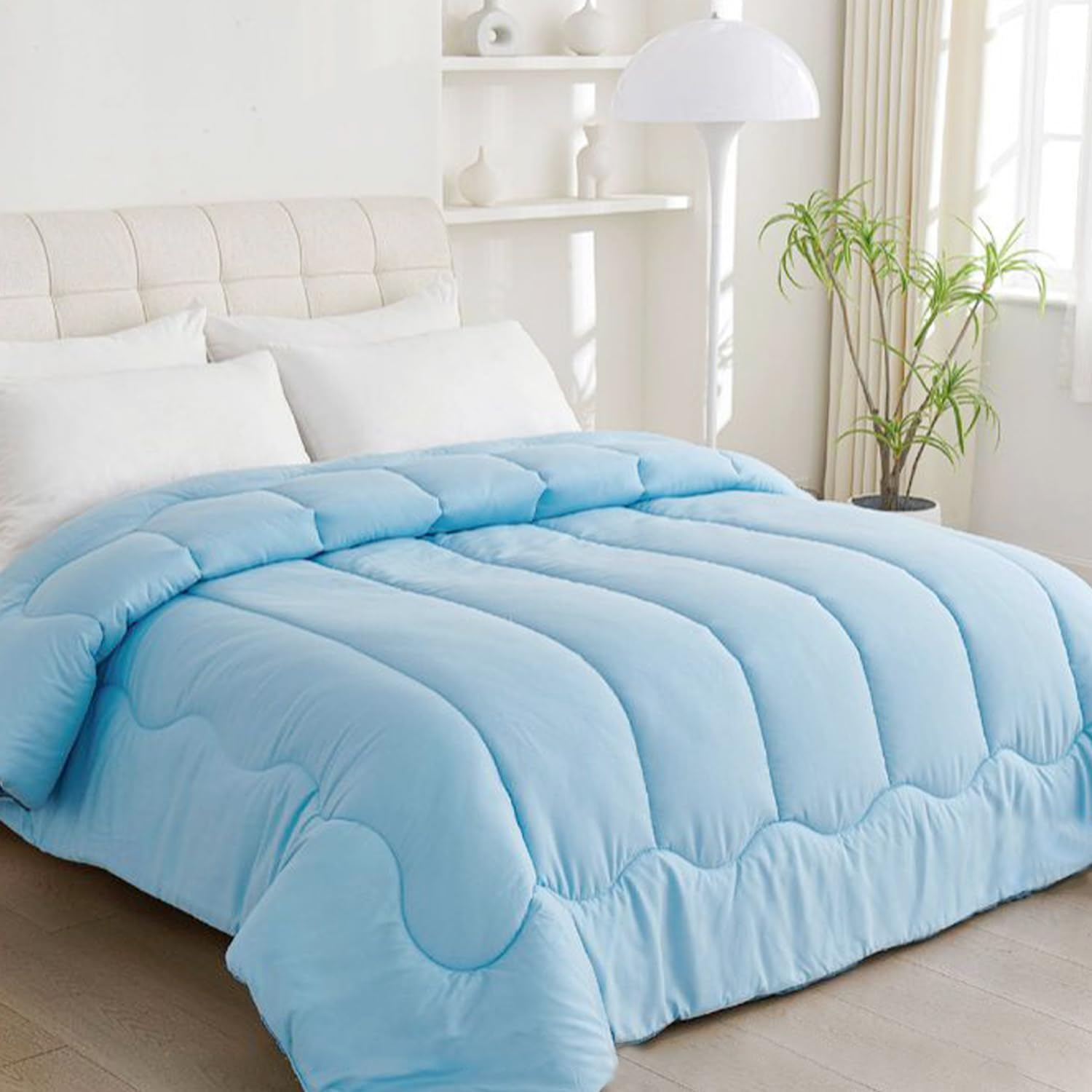 Edredón Nórdico Doble Cara, Relleno Nórdico, Edredón de Microfibra, Microfibra Suave, Antiácaro, Hipoalergénico, Transpirable, Moderno, Ligero, para Cama 90/105/135/150/180 cm