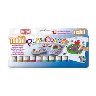 INSTANT PINTURA PARA ROPA TEXTIL ONE ESTUCHE 12 COLORES SURTIDOS VARIOS PAPELERIA