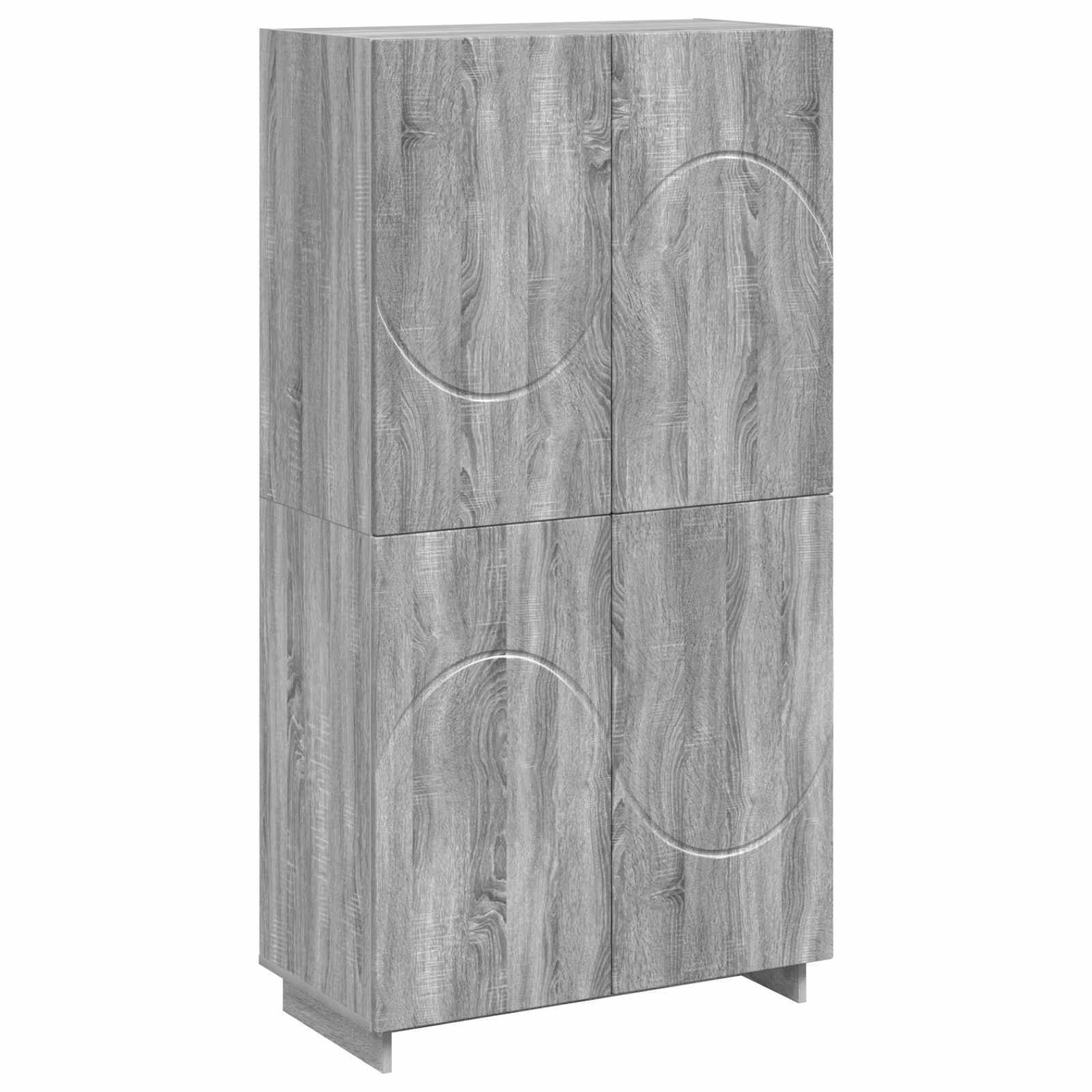 vidaXL Aparador alto 79 x 41 x 151 cm Madera de ingeniería Multicolor