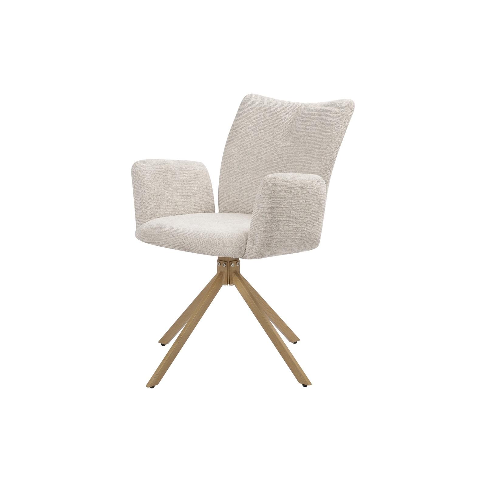 Butaca giratoria anayet tmakali beige p metal imitación madera 59x62x87 cm Fijalo