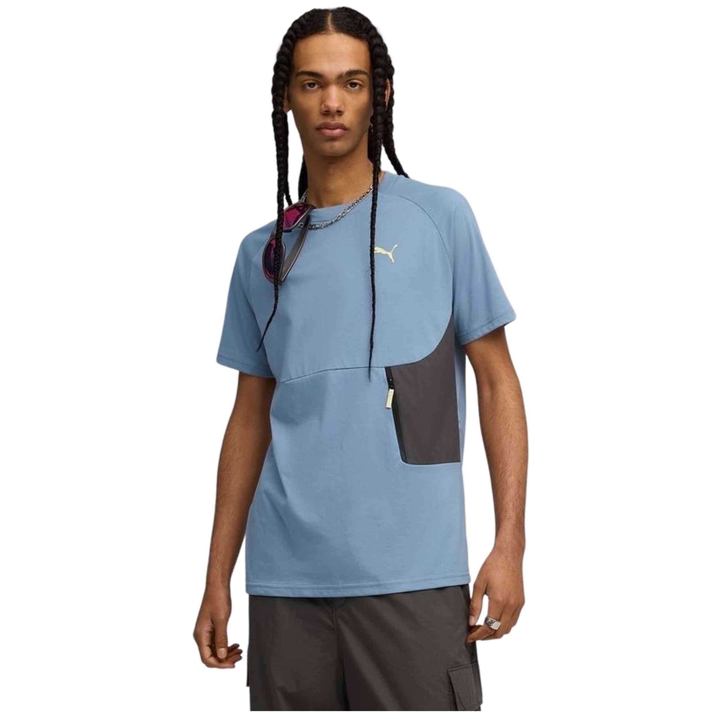 Camiseta De Manga Corta Puma para Hombre en color Azul