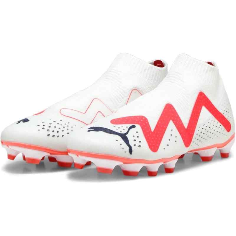 Botas Fútbol Puma Future Match+ Ll Fg/ag Blanca Y Roja 107366 01 Talla Botas - 39