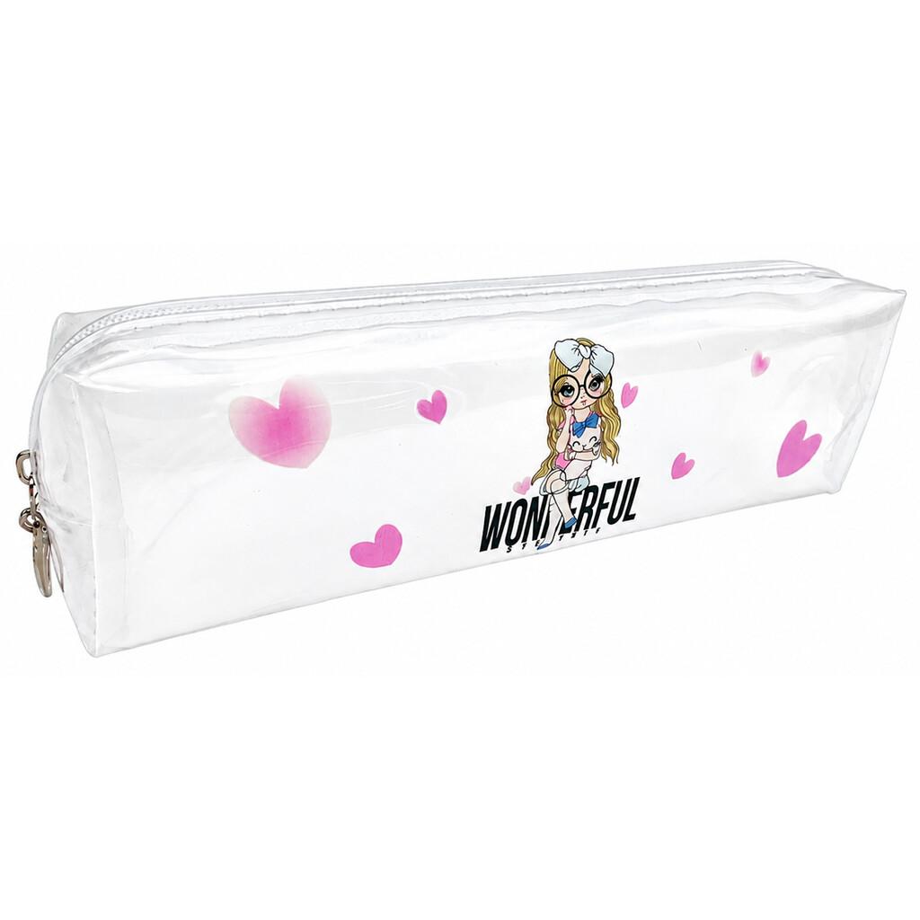 Portatodo Transparente Wonderful Moments de 6x19x4,5 cm Estuches y plumiers COLEPROFE