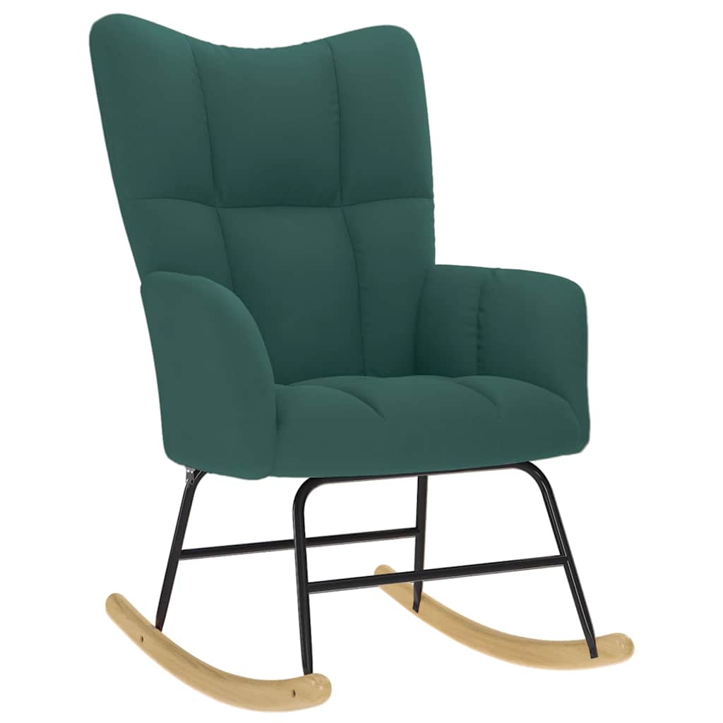 vidaXL Silla mecedora de tela en color Azul/Taupé/Rojo vino tinto y más | cómodas modernas ergonómicas para comedor cocina salón hogar