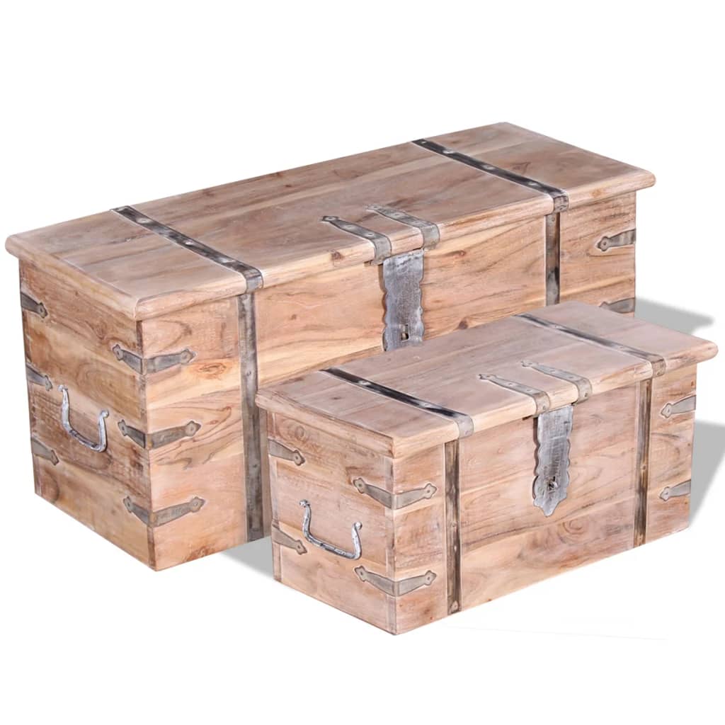 vidaXL Cofre de Almacenamiento Baúl Caja Mesa de Centro Mesita Madera Maciza