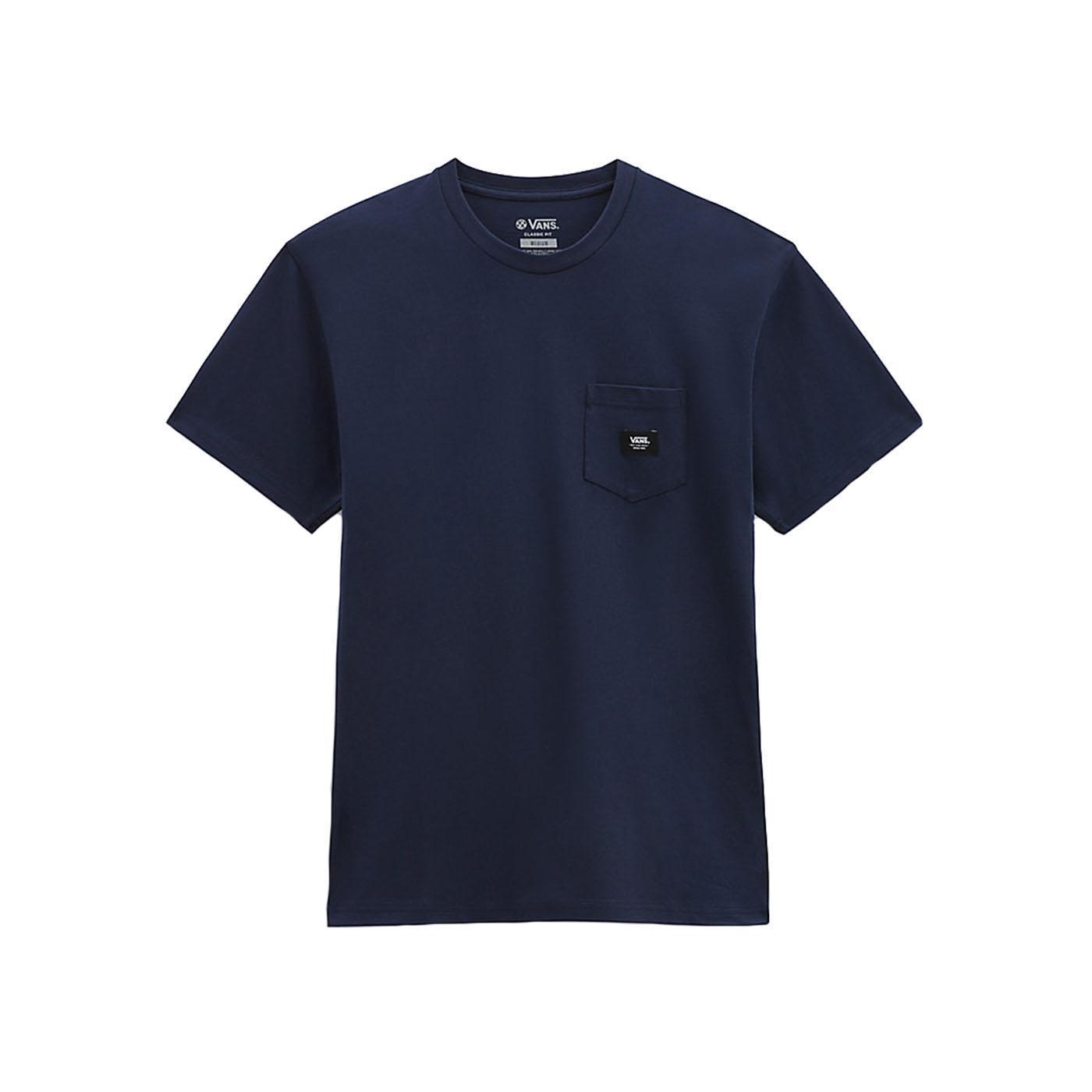 Camiseta Hombre Vans Woven Marino Plastron Clásica Algodón