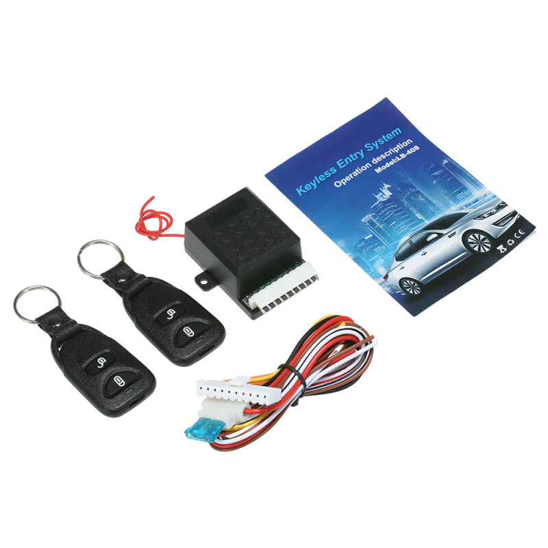 CA Kit de cierre centralizado sin llave para coche de 12 V con 2 mandos a distancia universales