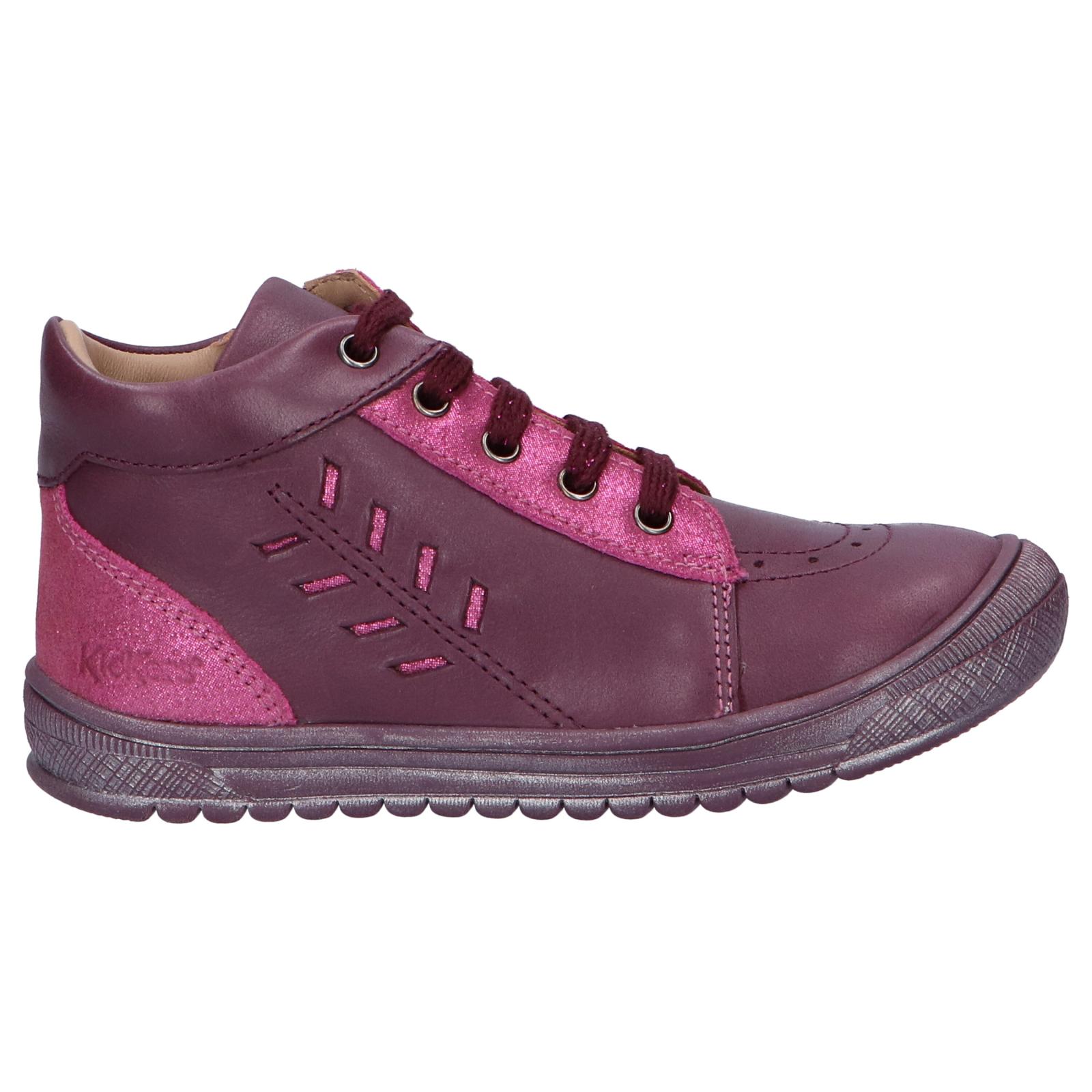 Kickers girl's ankle boots 829930   Bilop 143 violet fonce metallise