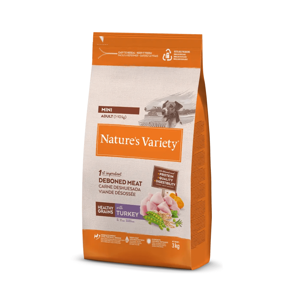 Nature’s Variety – Pienso para perros adultos minis Nature’s Variety Healthy Grains pavo. 3 Kg