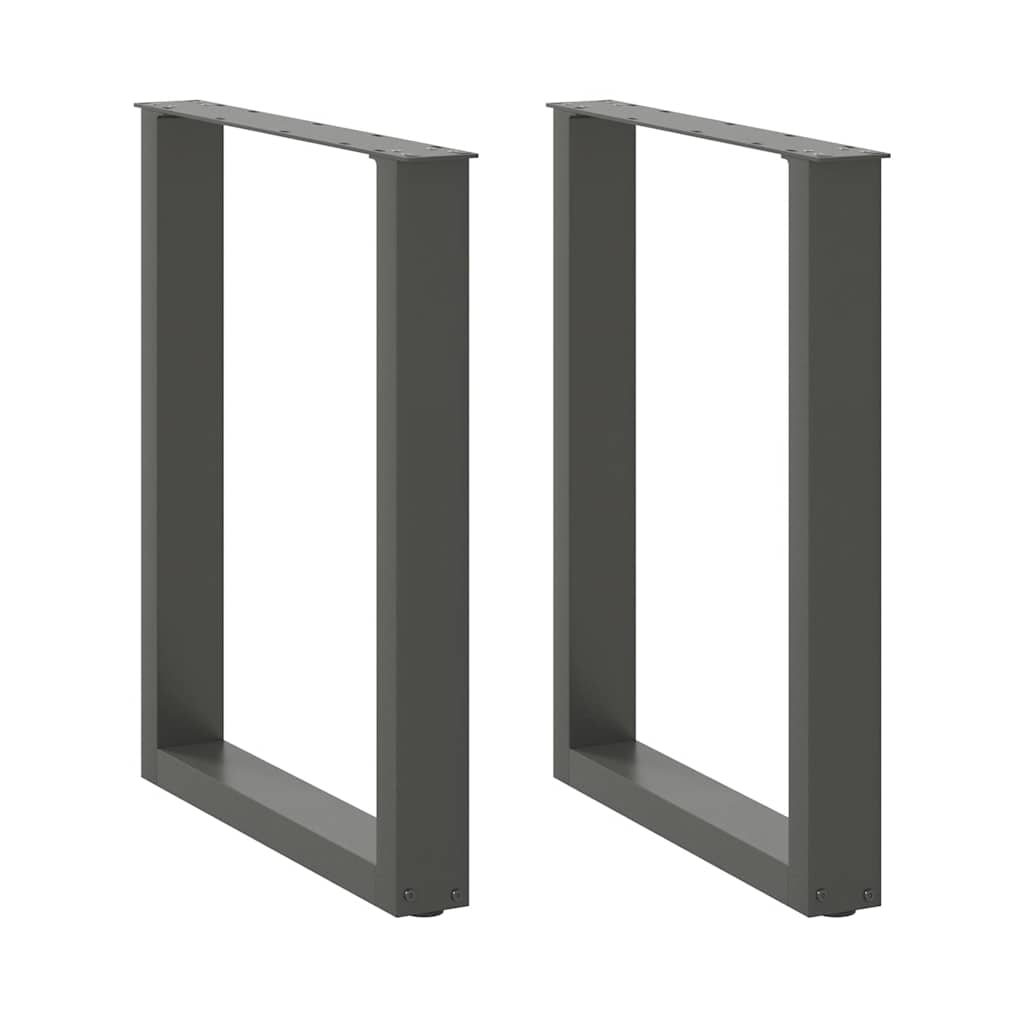 vidaXL Patas para mesa de comedor en forma de U (2 unidades) 60 x 72-73 cm, acero