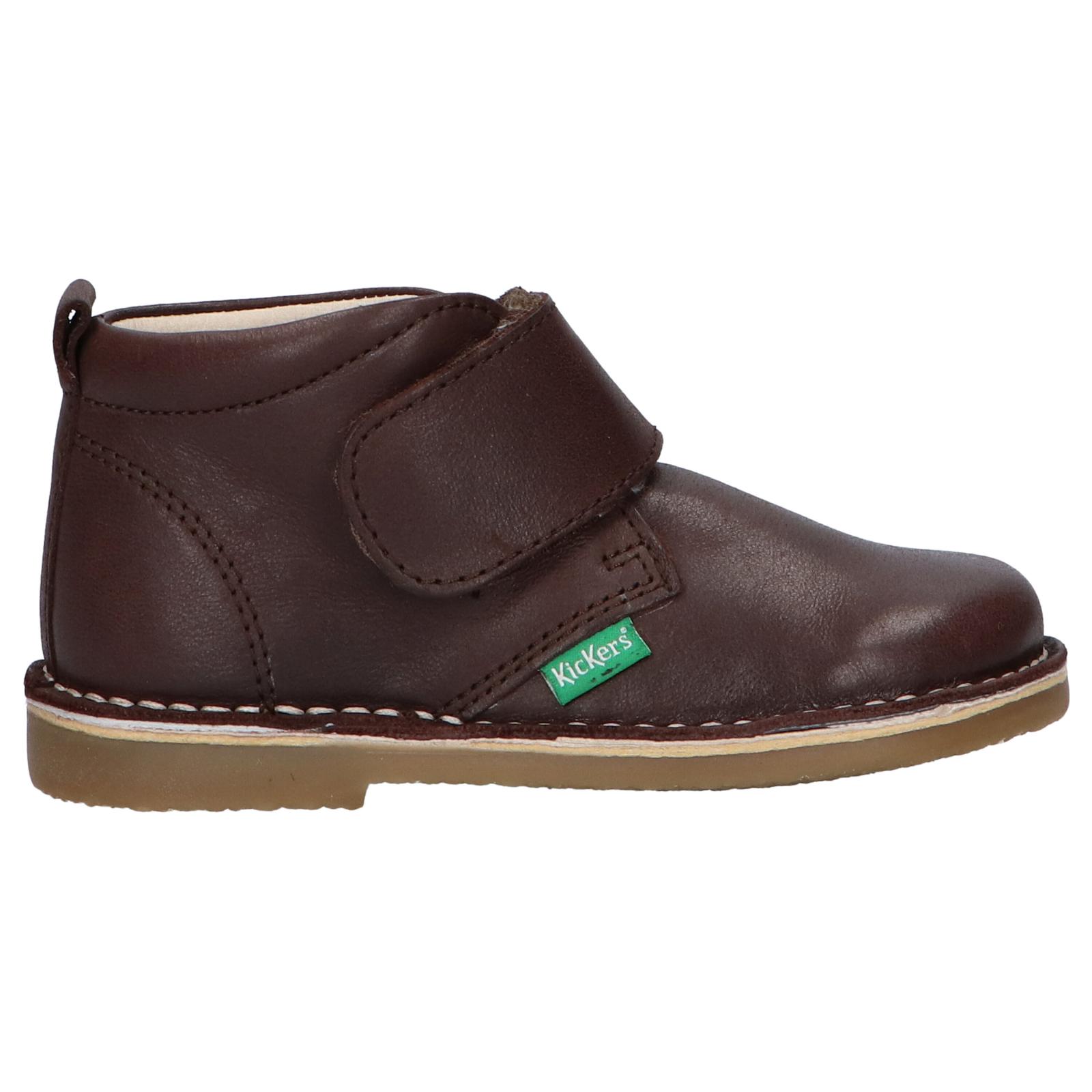 Kickers girl and boy ankle boots 829901   Typtop 92 brown fonce