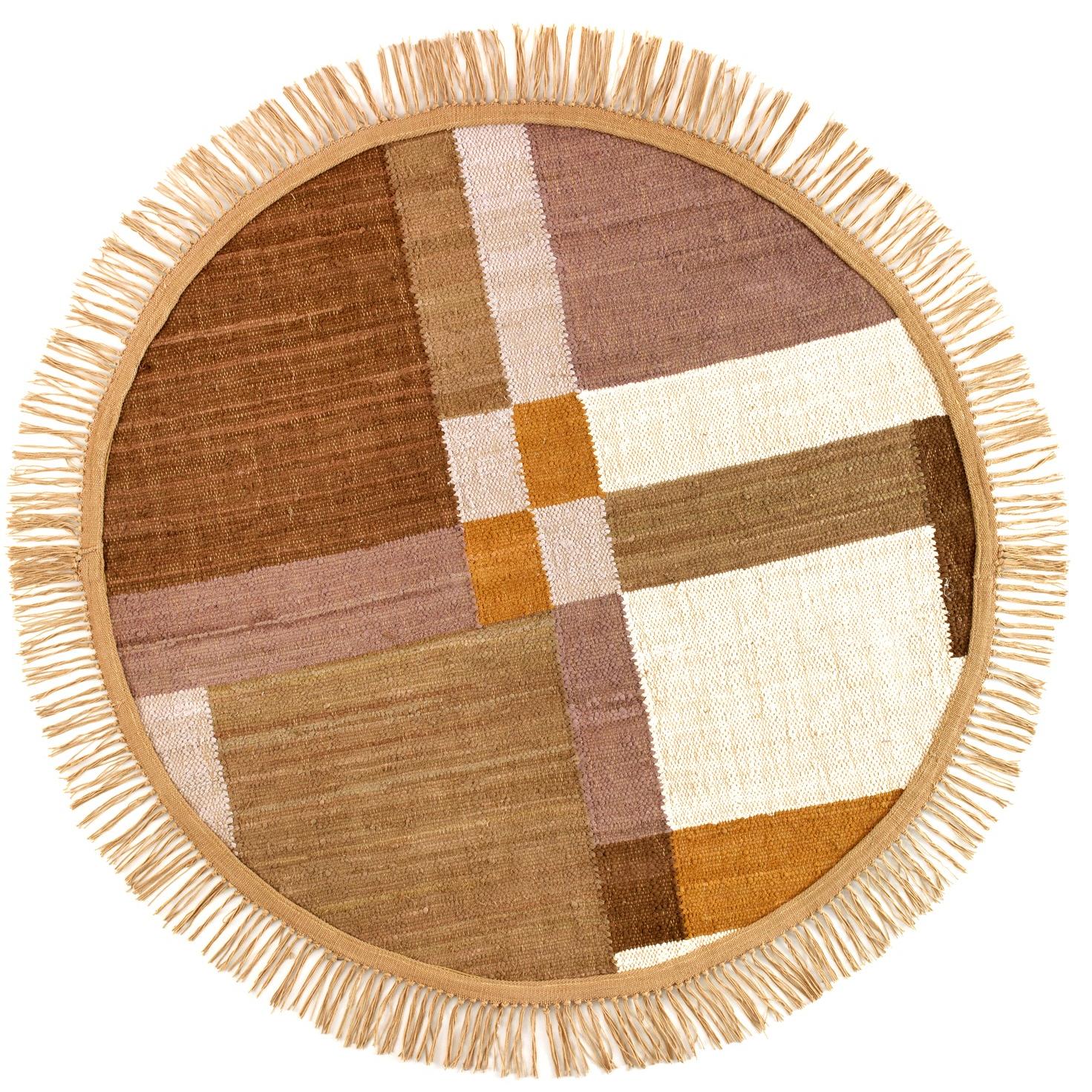 Alfombra Redonda De Algodón 120 Cm Diam. El mejor complemento para tu hogar. Fijalo