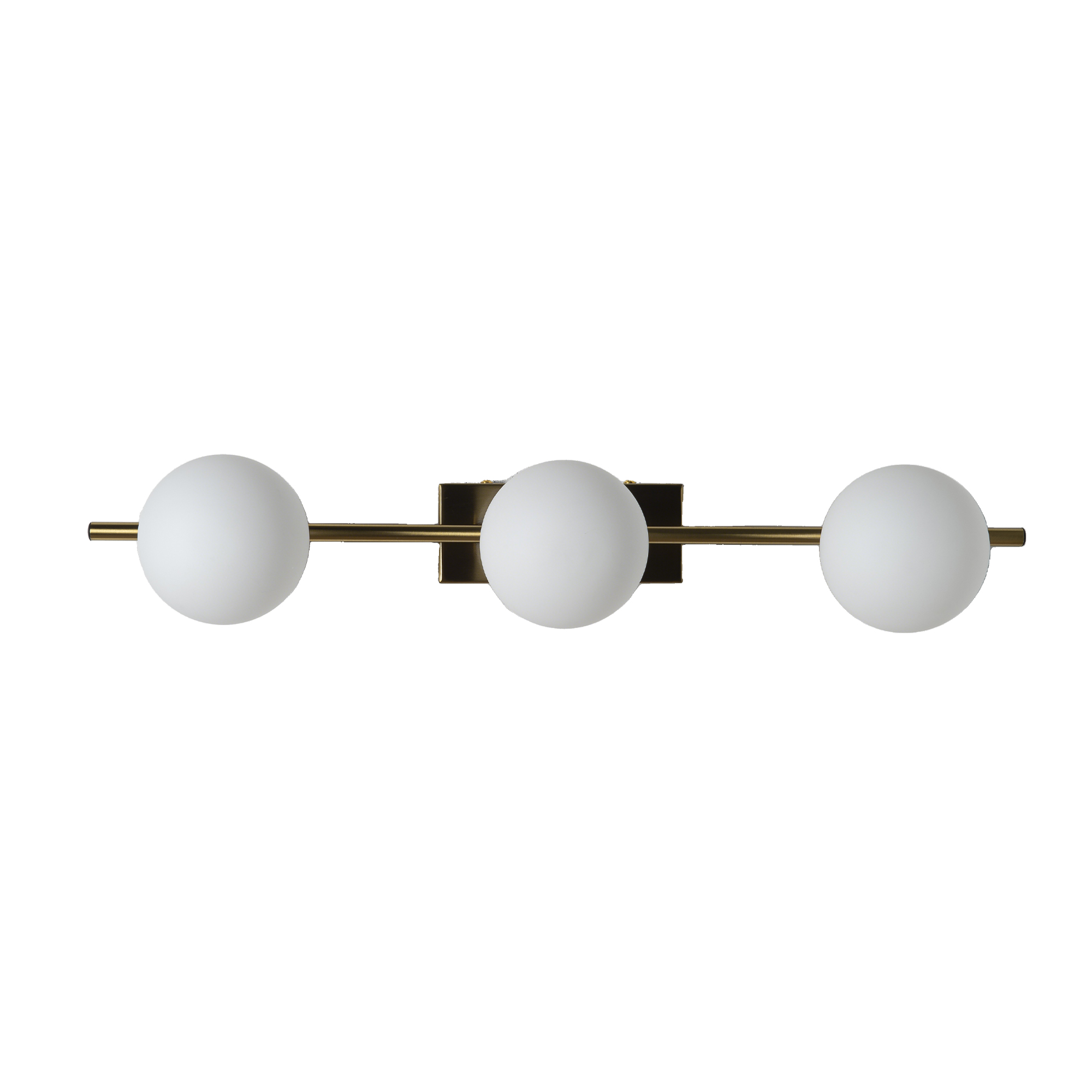 Alpinaluz  Aplique de pared 3 luces G9 – metal y 3 globos de cristal opal Ø11 cm, diseño moderno para salón, dormitorio y pasillo "DUOMO