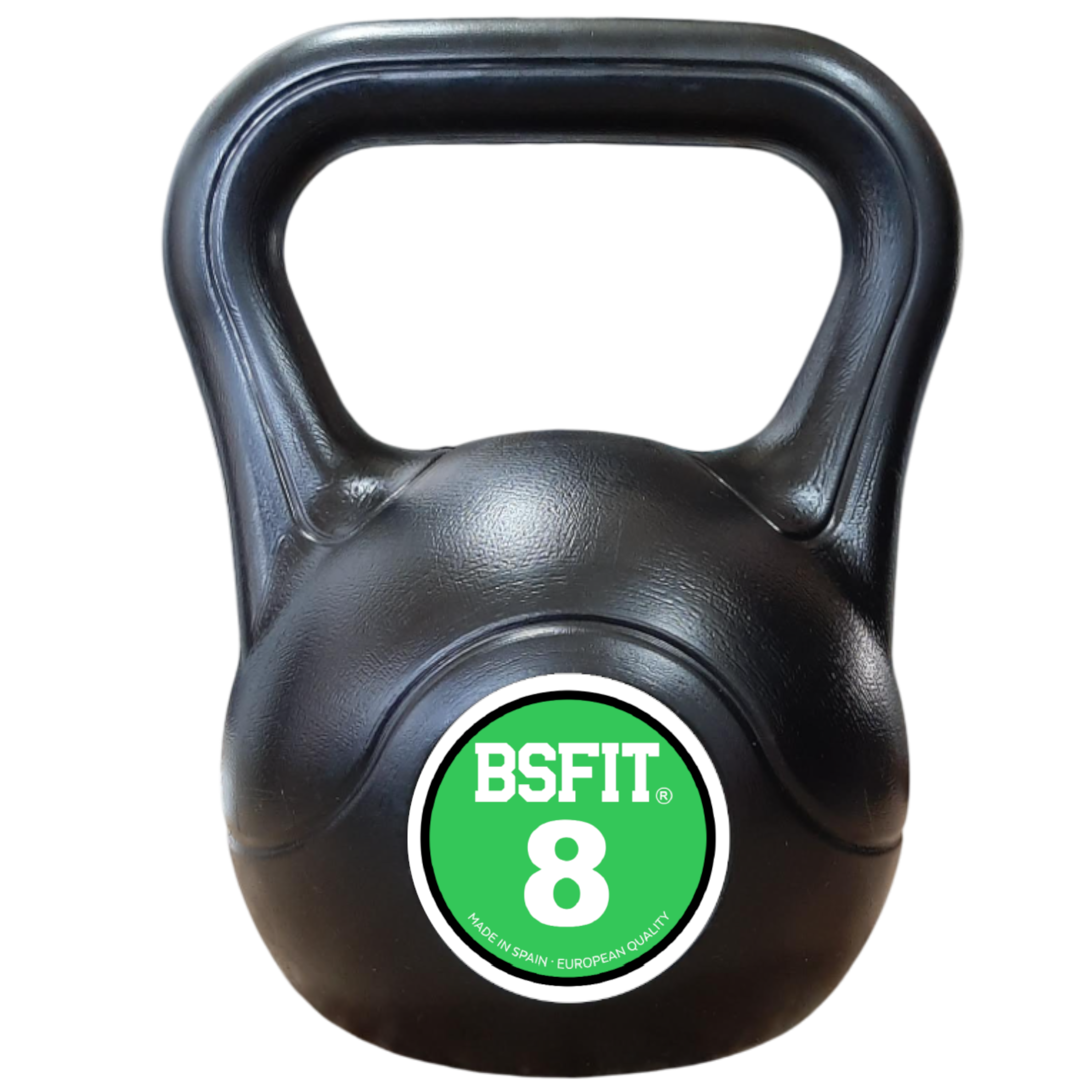 BSFIT Kettlebell Plástica Rellena Hormigón – Pesa Rusa Antideslizante Cross Training, Funcional, Entrenamiento en Casa y Gimnasio/set de kettlebell