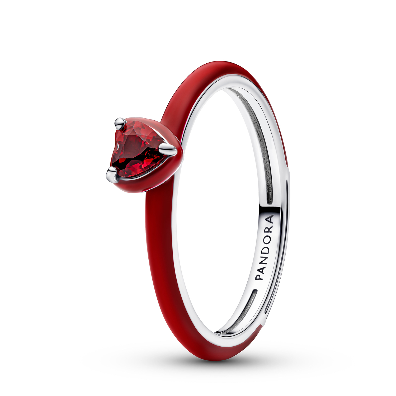 Pandora Anillo de plata de ley con forma de corazón 193088C05 , para Mujer