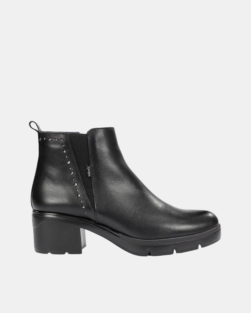 FLUCHOS F2109 Botines Bajos Mujer Negro
