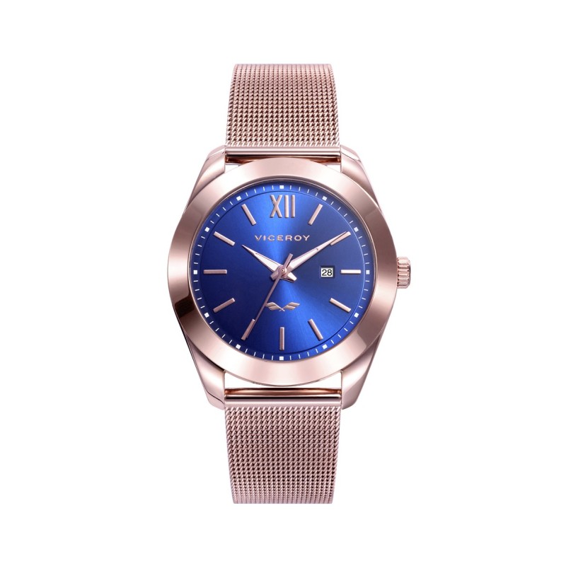 Reloj Viceroy Mujer Analógico Cuarzo 401104-33 Rosa Azul Malla Milanesa
