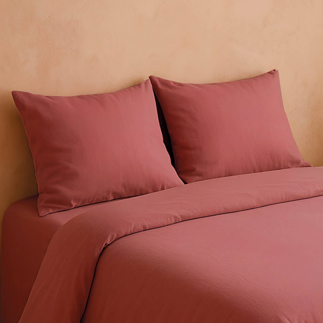 NATURALS - Funda de Almohada Lisa 100% Algodón - Tacto Extrasuave y Transpirable - Medidas 50x75 y 65x65 cm - Sin cremallera - 8 Colores Disponibles - Fabricado en España