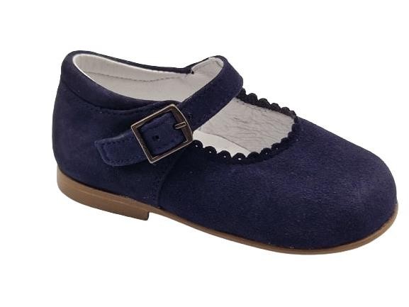 Landos - Merceditas de ante para niñas modelo 506A en color castoro, calzado formal elegante y cómodo para ocasiones especiales y eventos infantiles