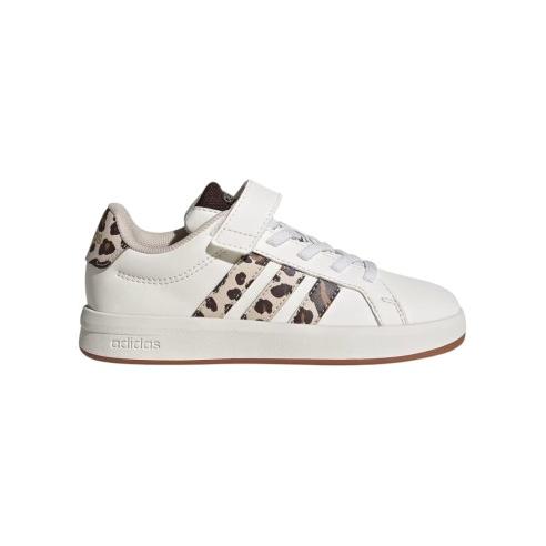 Zapatillas Adidas Grand Court 3.0 El Beige Print Kj4817 Sneaker Casual Niño Niña