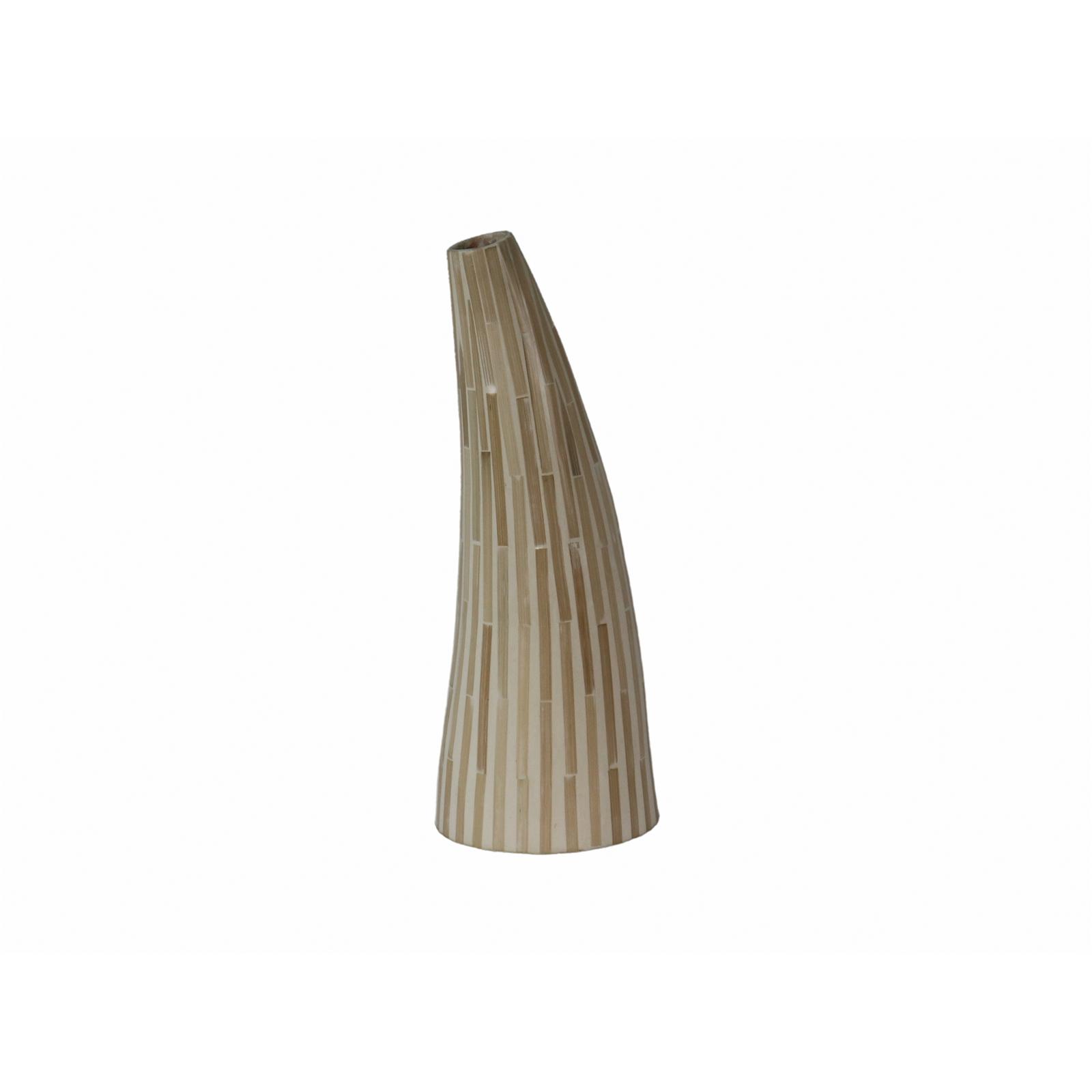 Jarron bambu lacado blanco 50 cms. 20dx50 cms. El mejor complemento para tu hogar.