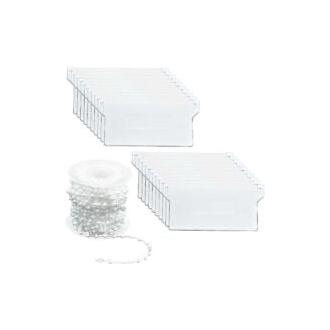 CA Kit de reparación de persianas verticales (20 piezas, 89 mm (3,5) x 10 m), color blanco